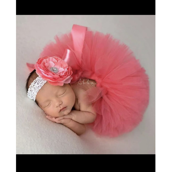 Baby TuTu Set Skirt/Headband - Picture 4 of 4